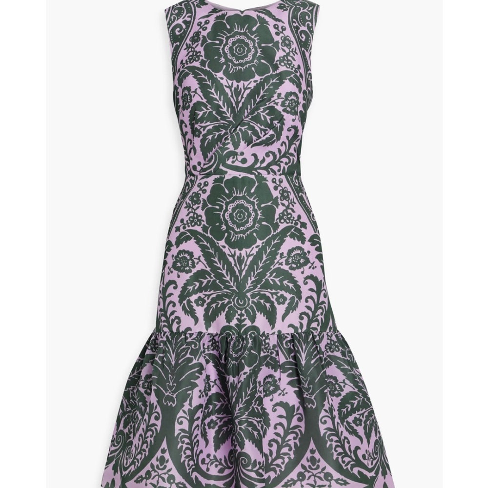 Carolina Herrera Lilac Patterned Mini Dress